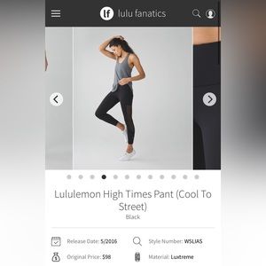 Lululemon High Times Pant (Cool To Street)